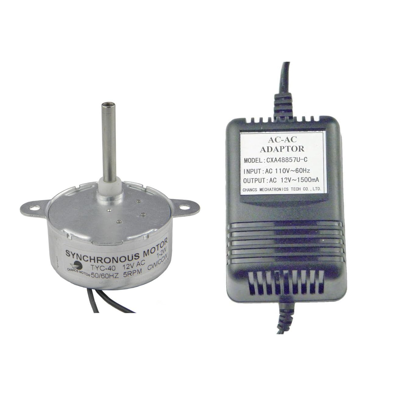 Amazon.com: CHANCS TYC40 12V AC 5RPM Shaft 33mm Synchronous Motor